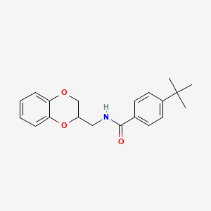 molecular formula C20H23NO3 B4136428 4-tert-butyl-N-(2,3-dihydro-1,4-benzodioxin-3-ylmethyl)benzamide 