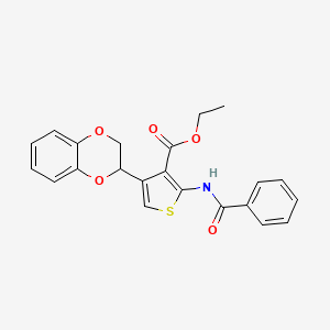 molecular formula C22H19NO5S B4136459 ETHYL 2-BENZAMIDO-4-(2,3-DIHYDRO-1,4-BENZODIOXIN-2-YL)THIOPHENE-3-CARBOXYLATE 