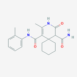 molecular formula C20H25N3O3 B4136511 4-methyl-5-N-(2-methylphenyl)-2-oxo-3-azaspiro[5.5]undec-4-ene-1,5-dicarboxamide 