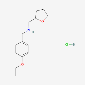 molecular formula C14H22ClNO2 B4136531 N-[(4-ethoxyphenyl)methyl]-1-(oxolan-2-yl)methanamine;hydrochloride 