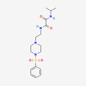 molecular formula C17H26N4O4S B4136650 N-[2-[4-(benzenesulfonyl)piperazin-1-yl]ethyl]-N'-propan-2-yloxamide 