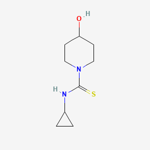 molecular formula C9H16N2OS B4136749 N-cyclopropyl-4-hydroxypiperidine-1-carbothioamide 