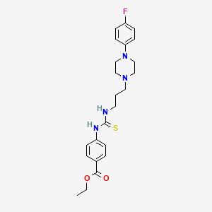 molecular formula C23H29FN4O2S B4136798 Ethyl 4-[({3-[4-(4-fluorophenyl)piperazin-1-yl]propyl}carbamothioyl)amino]benzoate 