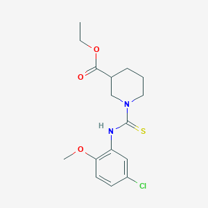 molecular formula C16H21ClN2O3S B4136835 Ethyl 1-[(5-chloro-2-methoxyphenyl)carbamothioyl]piperidine-3-carboxylate 
