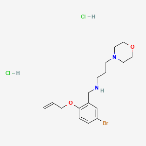 molecular formula C17H27BrCl2N2O2 B4136852 N-[(5-bromo-2-prop-2-enoxyphenyl)methyl]-3-morpholin-4-ylpropan-1-amine;dihydrochloride 