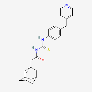 molecular formula C25H29N3OS B4136879 2-(1-adamantyl)-N-[[4-(pyridin-4-ylmethyl)phenyl]carbamothioyl]acetamide 
