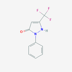 molecular formula C10H7F3N2O B041369 2-Phenyl-5-trifluoromethyl-2H-pyrazol-3-ol CAS No. 96145-98-1