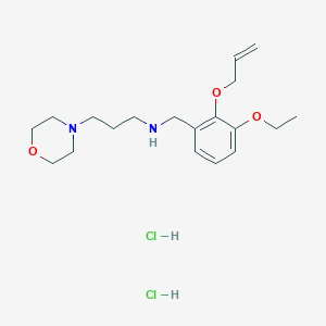 molecular formula C19H32Cl2N2O3 B4136909 N-[(3-ethoxy-2-prop-2-enoxyphenyl)methyl]-3-morpholin-4-ylpropan-1-amine;dihydrochloride 