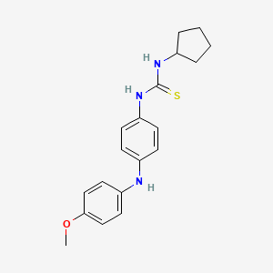 molecular formula C19H23N3OS B4136927 N-CYCLOPENTYL-N'-[4-(4-METHOXYANILINO)PHENYL]THIOUREA 