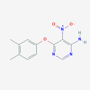 molecular formula C12H12N4O3 B4137490 6-(3,4-Dimethylphenoxy)-5-nitropyrimidin-4-amine 