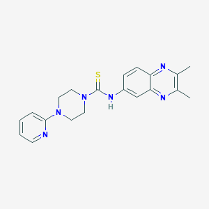 molecular formula C20H22N6S B4137560 N-(2,3-dimethylquinoxalin-6-yl)-4-(pyridin-2-yl)piperazine-1-carbothioamide 