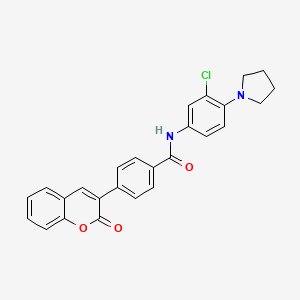 molecular formula C26H21ClN2O3 B4137748 N-[3-chloro-4-(pyrrolidin-1-yl)phenyl]-4-(2-oxo-2H-chromen-3-yl)benzamide CAS No. 847480-88-0