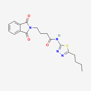 molecular formula C18H20N4O3S B4137912 N-(5-butyl-1,3,4-thiadiazol-2-yl)-4-(1,3-dioxoisoindolin-2-yl)butanamide 