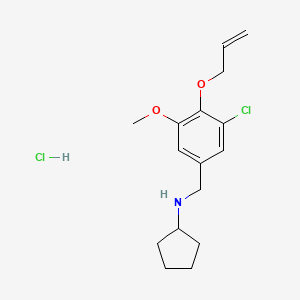 molecular formula C16H23Cl2NO2 B4137939 N-[(3-chloro-5-methoxy-4-prop-2-enoxyphenyl)methyl]cyclopentanamine;hydrochloride 