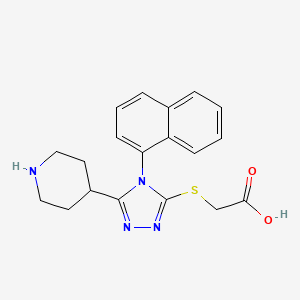 molecular formula C19H20N4O2S B4138013 {[4-(1-naphthyl)-5-piperidin-4-yl-4H-1,2,4-triazol-3-yl]thio}acetic acid 