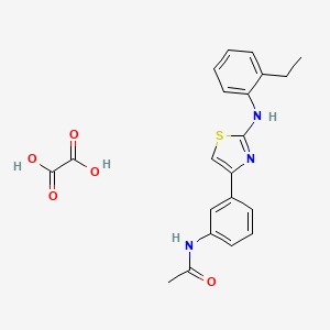 molecular formula C21H21N3O5S B4138022 N-[3-[2-(2-ethylanilino)-1,3-thiazol-4-yl]phenyl]acetamide;oxalic acid 