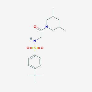 molecular formula C19H30N2O3S B4138075 4-tert-butyl-N-[2-(3,5-dimethylpiperidin-1-yl)-2-oxoethyl]benzenesulfonamide 