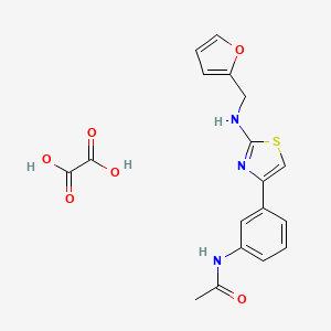 molecular formula C18H17N3O6S B4138201 N-[3-[2-(furan-2-ylmethylamino)-1,3-thiazol-4-yl]phenyl]acetamide;oxalic acid 