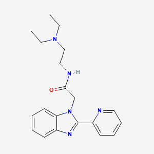 molecular formula C20H25N5O B4138239 N-[2-(DIETHYLAMINO)ETHYL]-2-[2-(PYRIDIN-2-YL)-1H-1,3-BENZODIAZOL-1-YL]ACETAMIDE 