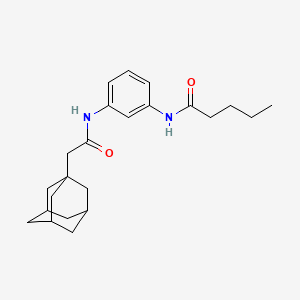 molecular formula C23H32N2O2 B4138263 N-[3-[[2-(1-adamantyl)acetyl]amino]phenyl]pentanamide 