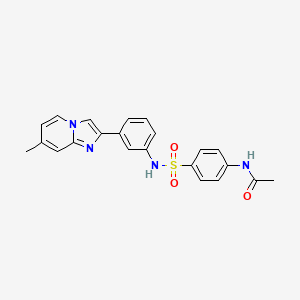 molecular formula C22H20N4O3S B4138298 N-[4-[[3-(7-methylimidazo[1,2-a]pyridin-2-yl)phenyl]sulfamoyl]phenyl]acetamide 