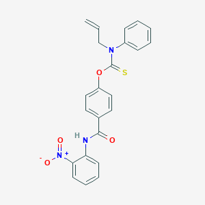 molecular formula C23H19N3O4S B413837 O-[4-({2-nitroanilino}carbonyl)phenyl] allyl(phenyl)thiocarbamate 