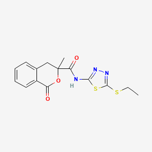 molecular formula C15H15N3O3S2 B4138418 N-(5-ethylsulfanyl-1,3,4-thiadiazol-2-yl)-3-methyl-1-oxo-4H-isochromene-3-carboxamide 