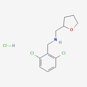 molecular formula C12H16Cl3NO B4138488 N-[(2,6-dichlorophenyl)methyl]-1-(oxolan-2-yl)methanamine;hydrochloride 