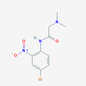 molecular formula C10H12BrN3O3 B4138517 N-(4-bromo-2-nitrophenyl)-N~2~,N~2~-dimethylglycinamide 