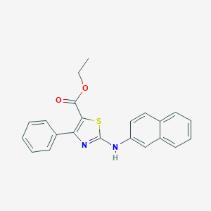 molecular formula C22H18N2O2S B413854 Ethyl 2-(naphthalen-2-ylamino)-4-phenylthiazole-5-carboxylate CAS No. 331004-43-4