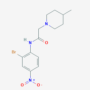 molecular formula C14H18BrN3O3 B4138562 N-(2-bromo-4-nitrophenyl)-2-(4-methylpiperidin-1-yl)acetamide 