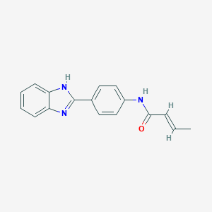 (E)-N-[4-(1H-benzimidazol-2-yl)phenyl]but-2-enamide