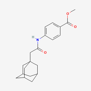 molecular formula C20H25NO3 B4138656 Methyl 4-[(tricyclo[3.3.1.1~3,7~]dec-1-ylacetyl)amino]benzoate 
