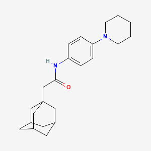 molecular formula C23H32N2O B4138675 N-[4-(piperidin-1-yl)phenyl]-2-(tricyclo[3.3.1.1~3,7~]dec-1-yl)acetamide 