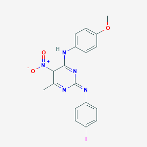 5-Nitro-2-(4-iodoanilino)-4-(4-methoxyanilino)-6-methylpyrimidine