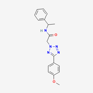 molecular formula C18H19N5O2 B4138761 2-[5-(4-methoxyphenyl)tetrazol-2-yl]-N-(1-phenylethyl)acetamide 