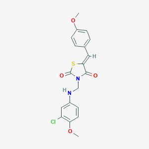 3-[(3-Chloro-4-methoxyanilino)methyl]-5-(4-methoxybenzylidene)-1,3-thiazolidine-2,4-dione