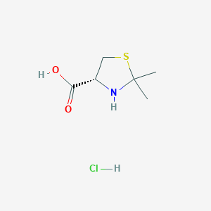 molecular formula C6H12ClNO2S B041388 (R)-2,2-Dimethylthiazolidine-4-carboxylic acid hydrochloride CAS No. 67089-92-3