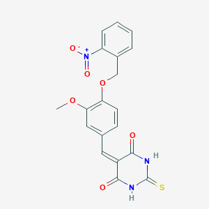 5-[4-({2-nitrobenzyl}oxy)-3-methoxybenzylidene]-2-thioxodihydro-4,6(1H,5H)-pyrimidinedione