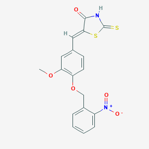 5-[4-({2-Nitrobenzyl}oxy)-3-methoxybenzylidene]-2-thioxo-1,3-thiazolidin-4-one