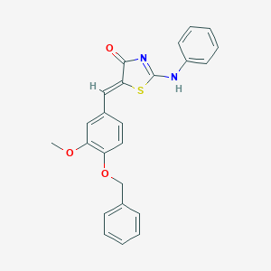 (5Z)-2-anilino-5-[(3-methoxy-4-phenylmethoxyphenyl)methylidene]-1,3-thiazol-4-one