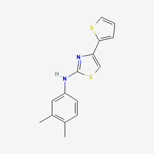 molecular formula C15H14N2S2 B4138881 N-(3,4-dimethylphenyl)-4-thiophen-2-yl-1,3-thiazol-2-amine 