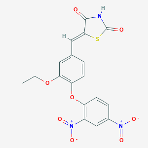 (5Z)-5-[[4-(2,4-dinitrophenoxy)-3-ethoxyphenyl]methylidene]-1,3-thiazolidine-2,4-dione
