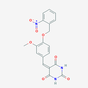 5-[3-Methoxy-4-(2-nitro-benzyloxy)-benzylidene]-pyrimidine-2,4,6-trione