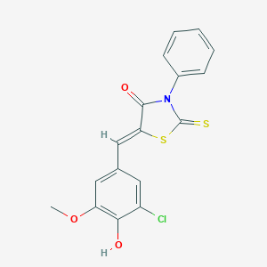 5-(3-Chloro-4-hydroxy-5-methoxybenzylidene)-3-phenyl-2-thioxo-1,3-thiazolidin-4-one