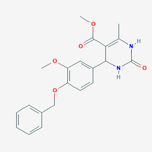 molecular formula C21H22N2O5 B413897 Methyl 4-[4-(benzyloxy)-3-methoxyphenyl]-6-methyl-2-oxo-1,2,3,4-tetrahydropyrimidine-5-carboxylate CAS No. 299407-82-2