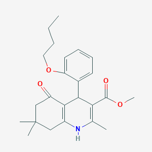 Methyl 4-(2-butoxyphenyl)-2,7,7-trimethyl-5-oxo-1,4,5,6,7,8-hexahydroquinoline-3-carboxylate