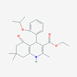 Ethyl 4-(2-isopropoxyphenyl)-2,7,7-trimethyl-5-oxo-1,4,5,6,7,8-hexahydro-3-quinolinecarboxylate