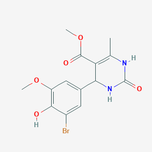Methyl 4-(3-bromo-4-hydroxy-5-methoxyphenyl)-6-methyl-2-oxo-1,2,3,4-tetrahydropyrimidine-5-carboxylate
