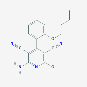 2-Amino-4-(2-butoxyphenyl)-6-methoxypyridine-3,5-dicarbonitrile